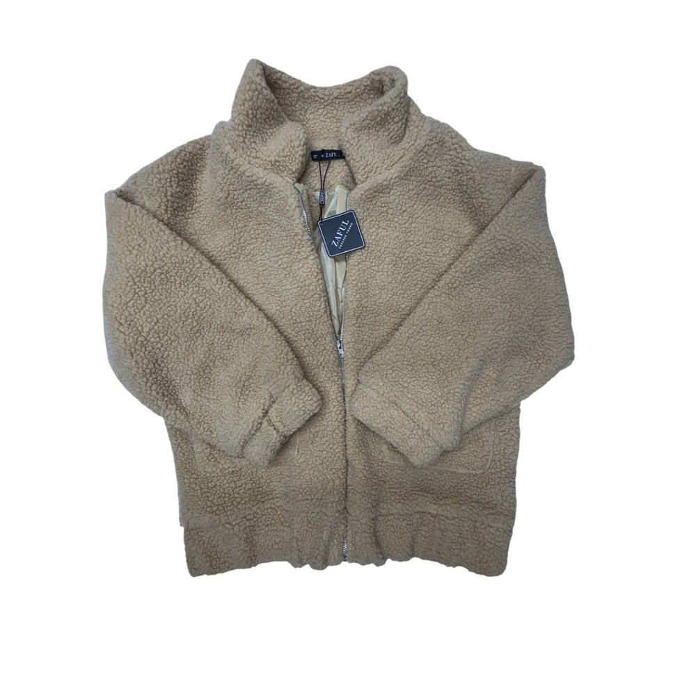 NWT  Zaful Teddy Jacket W Medium Cozy Zipper Oversized‎